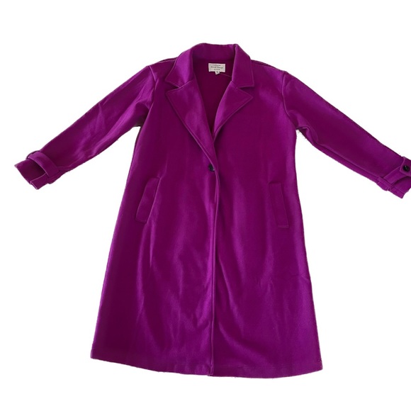 Haute Monde Women’s Button Front Collared Faux Suede Winter Jacket Coat Blazer - Picture 8 of 8